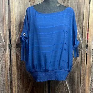 Hope and Harlow Blue Boutique Blouse - Size XL NWT